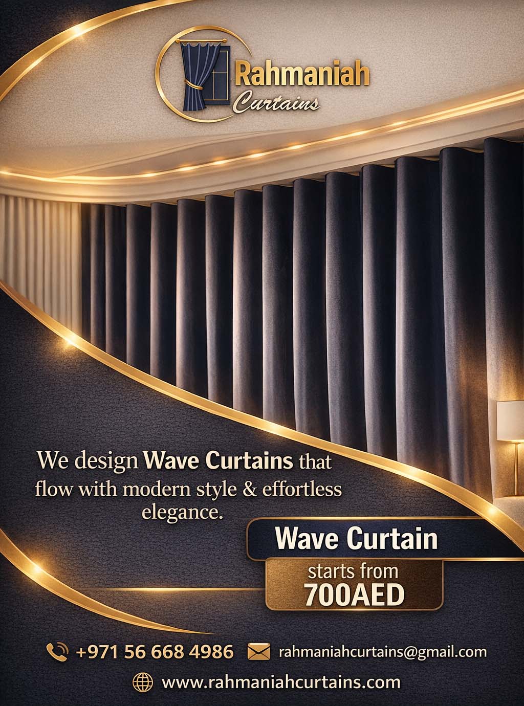 wave curtains uae